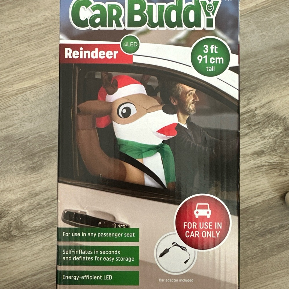 Reindeer Car Buddy Inflatable with LED